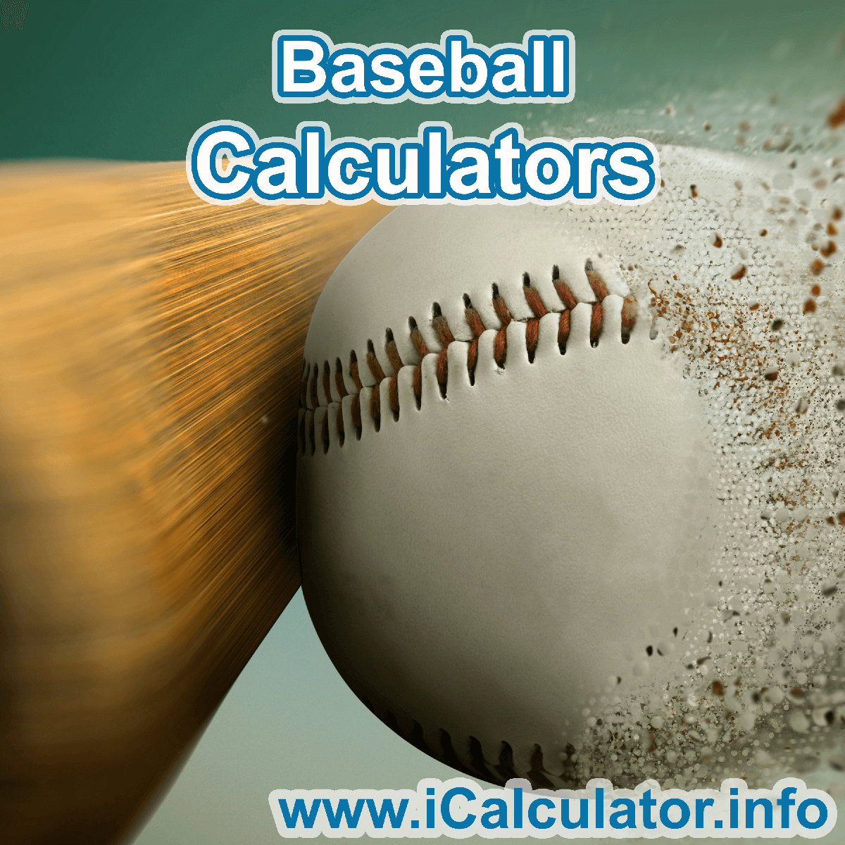 Baseball Calculator. This image shows an Baseball player playing baseball - by iCalculator