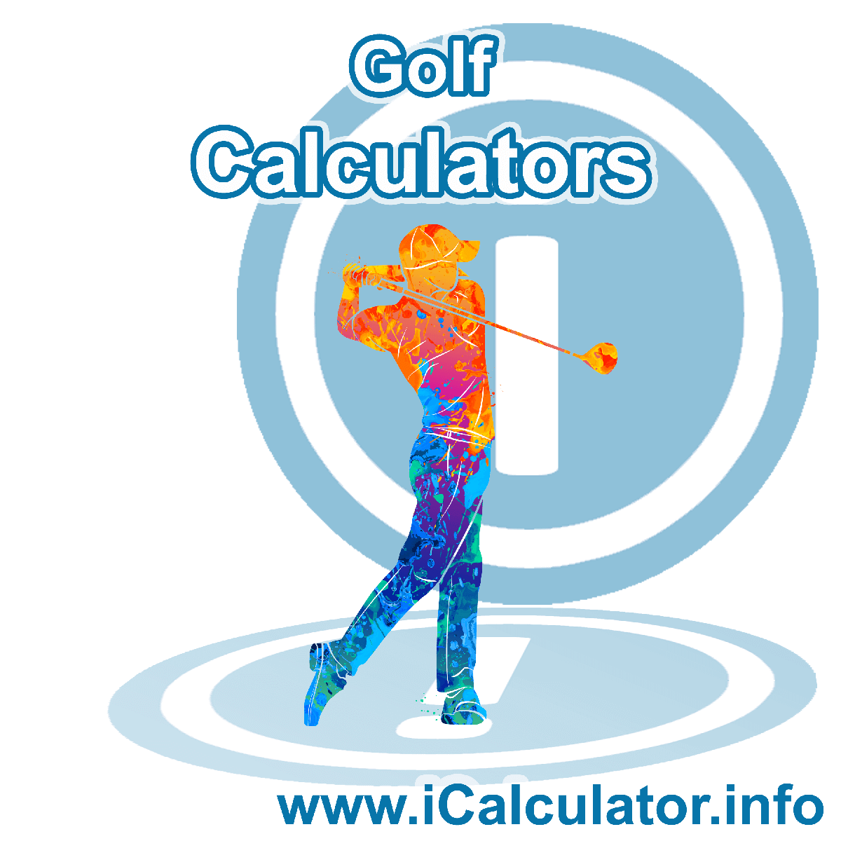Golf Calculator. This image shows an Golf player playing golf - by iCalculator