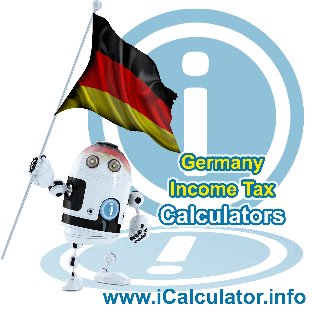 German IncomeTax Calculator. This image provides details of how to calculate income tax in Germany using a calculator and notepad. By using the tax rates and personal income tax formula, the German Tax Calculator provides a true calculation of the amount of taxes and other deductins including church tax, medical insurance, social security and other payroll related deductions in Germany