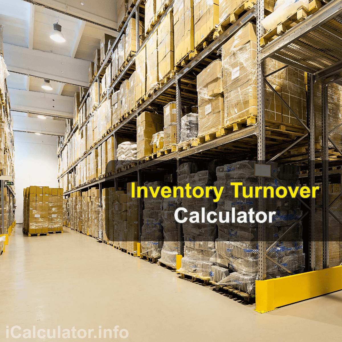 Inventory Turnover Calculator. This image provides details of how to calculate inventory turnover product using a good calculator and notepad. By using the either of the inventory turnover and inventory management formulas, the Inventory Turnover Calculator provides a true calculation of how many times you have sold your inventory in a defined period.