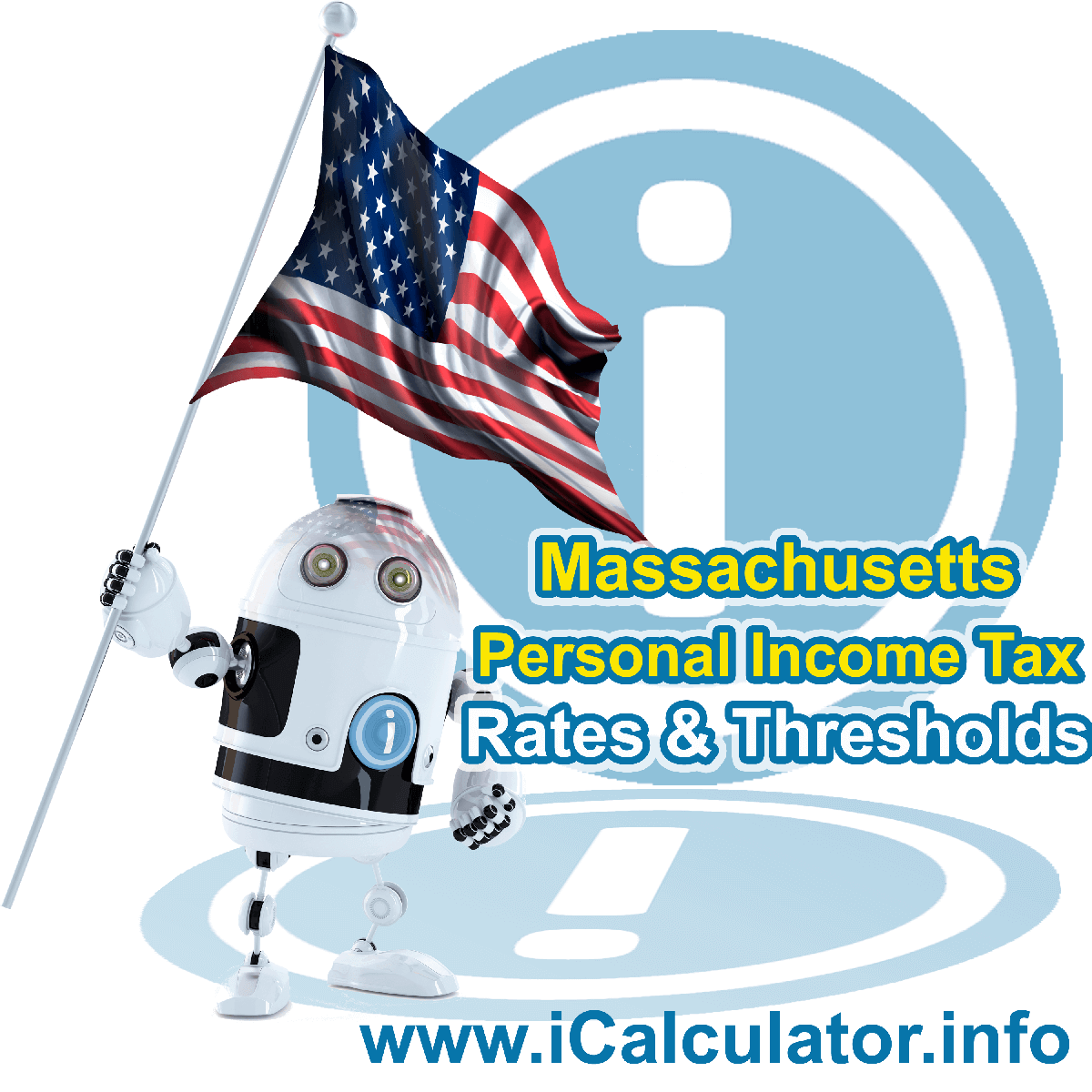 Massachusetts State Tax Tables 2023. This image displays details of the Massachusetts State Tax Tables for the 2023 tax return year which is provided in support of the 2023 US Tax Calculator