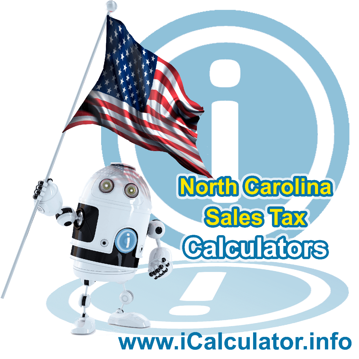 Pender County Sales Rates: This image illustrates a calculator robot calculating Pender County sales tax manually using the Pender County Sales Tax Formula. You can use this information to calculate Pender County Sales Tax manually or use the Pender County Sales Tax Calculator to calculate sales tax online.