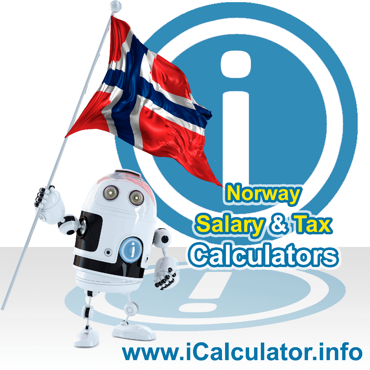 Norway Tax Calculator. This image shows the Norway flag and information relating to the tax formula for the Norway Salary Calculator