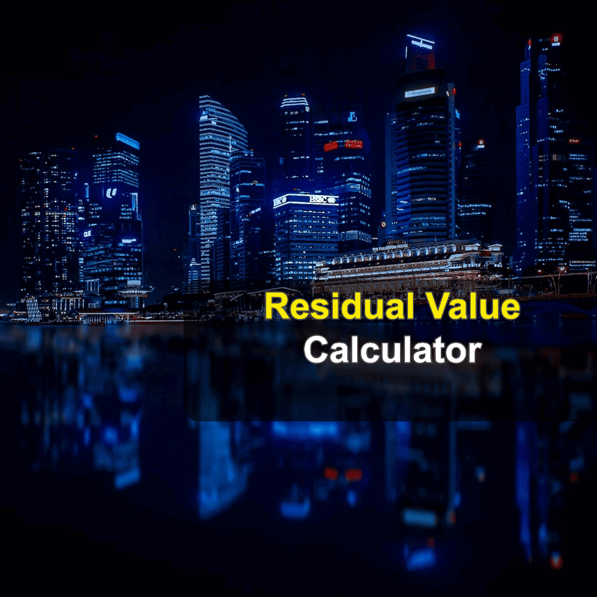 Residual Value Calculator. This image provides details of how to calculate the residual value of an asset. By using the residual value formula, the Residual Value Calculator provides a true calculation of your asset's value after it has served its useful life.