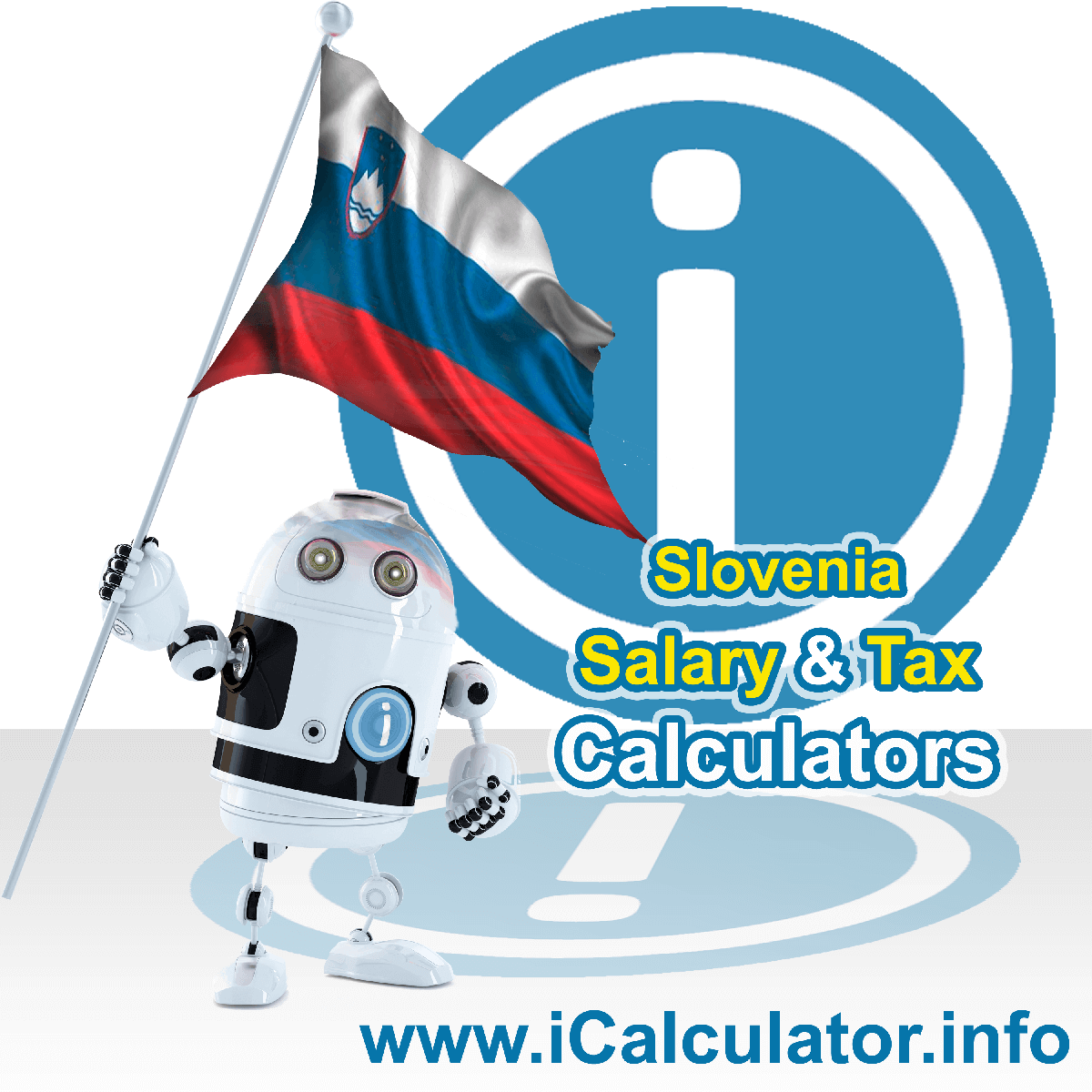 Slovenia Salary Calculator. This image shows the Sloveniaese flag and information relating to the tax formula for the Slovenia Tax Calculator