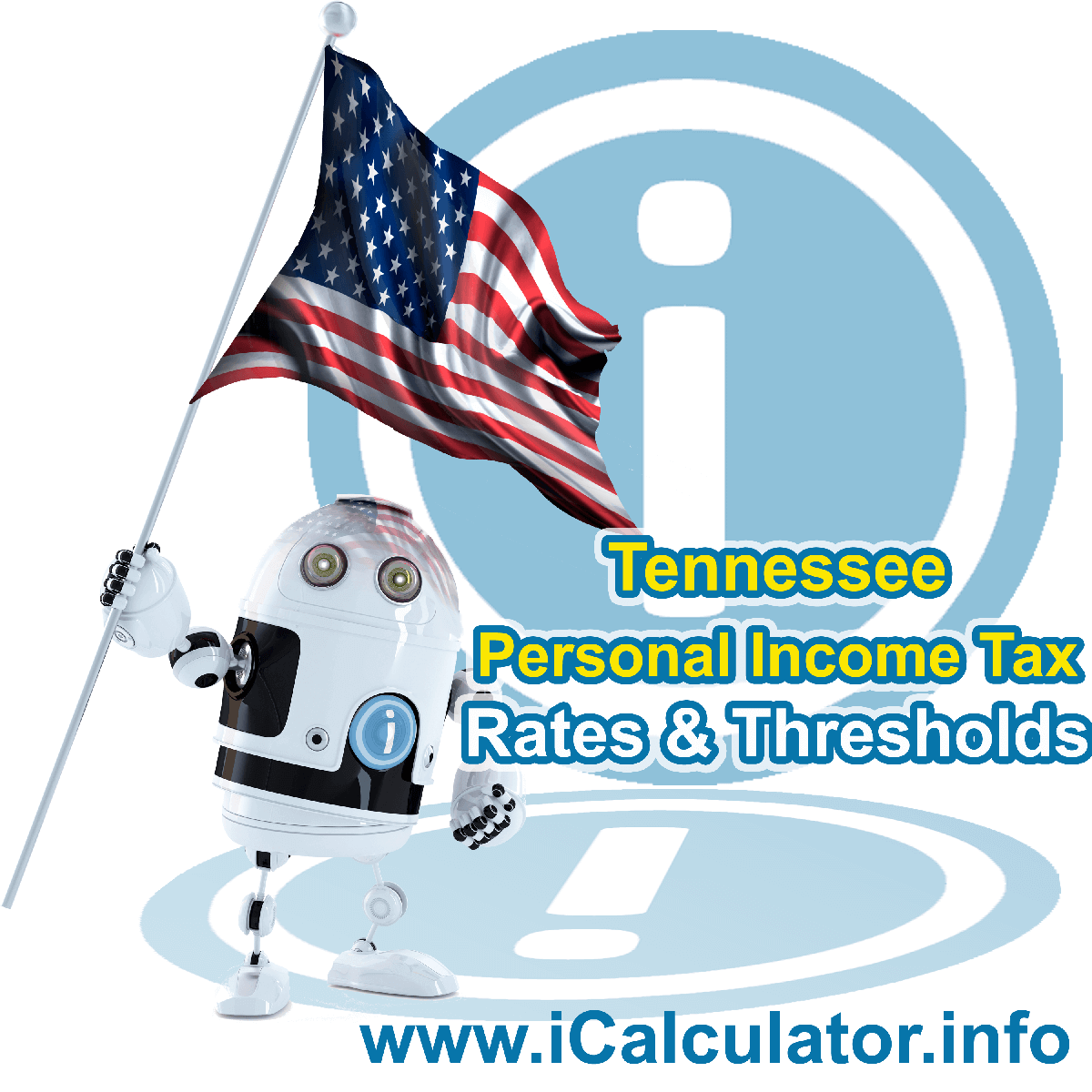 Tennessee State Tax Tables 2016. This image displays details of the Tennessee State Tax Tables for the 2016 tax return year which is provided in support of the 2016 US Tax Calculator