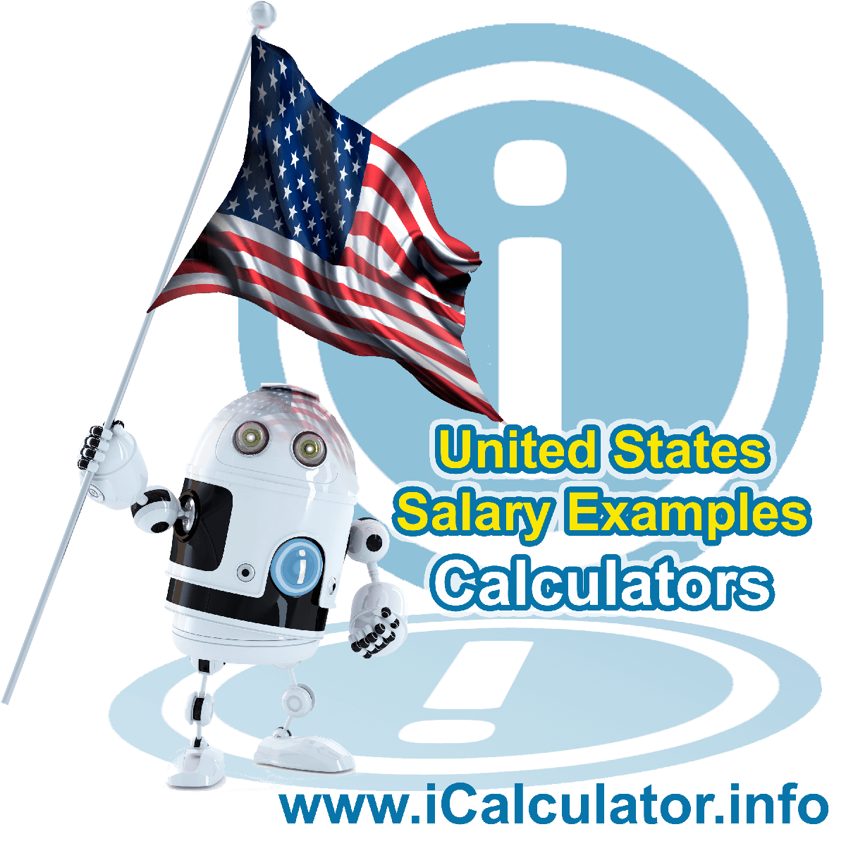 US Salary examples featuring federal tax return calculations, state tax return calculations, how to calculate mdicare, pensions and other tax credit elements which form part of the annual tax return