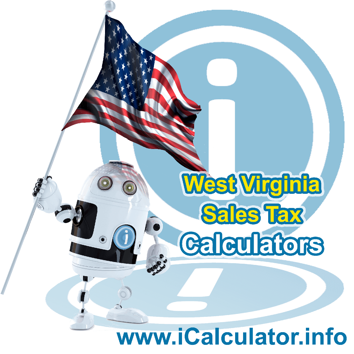 Weston, West Virginia Sales Tax Comparison Calculator: This image illustrates a calculator robot comparing sales tax in Weston, West Virginia manually using the Weston, West Virginia Sales Tax Formula. You can use this information to compare Sales Tax manually or use the Weston, West Virginia Sales Tax Comparison Calculator to calculate and compare Weston, West Virginia sales tax online.